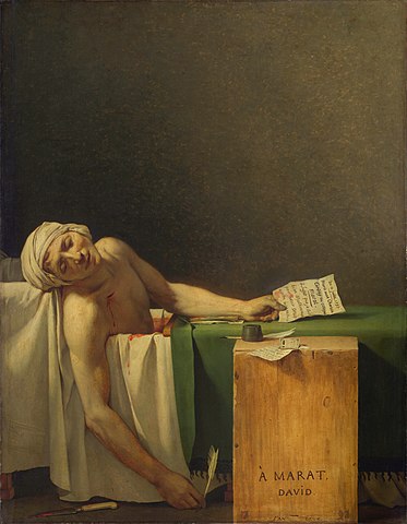 The painting The Death of Marat