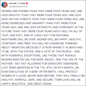 Donald Trump's Truth Social post