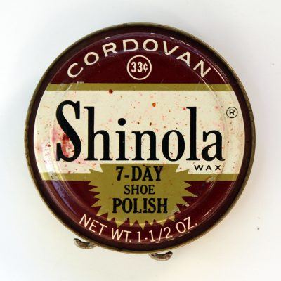 A can of Shinola shoe polish