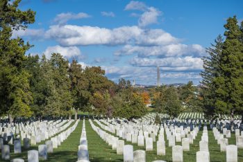 A picture of Arlington National Cemetery