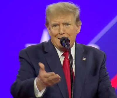 Donald Trump addressing CPAC 2024