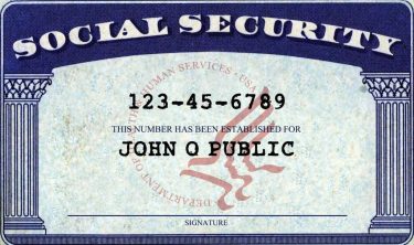 Image of a Social Security card